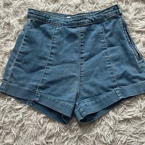 High waist denim shorts